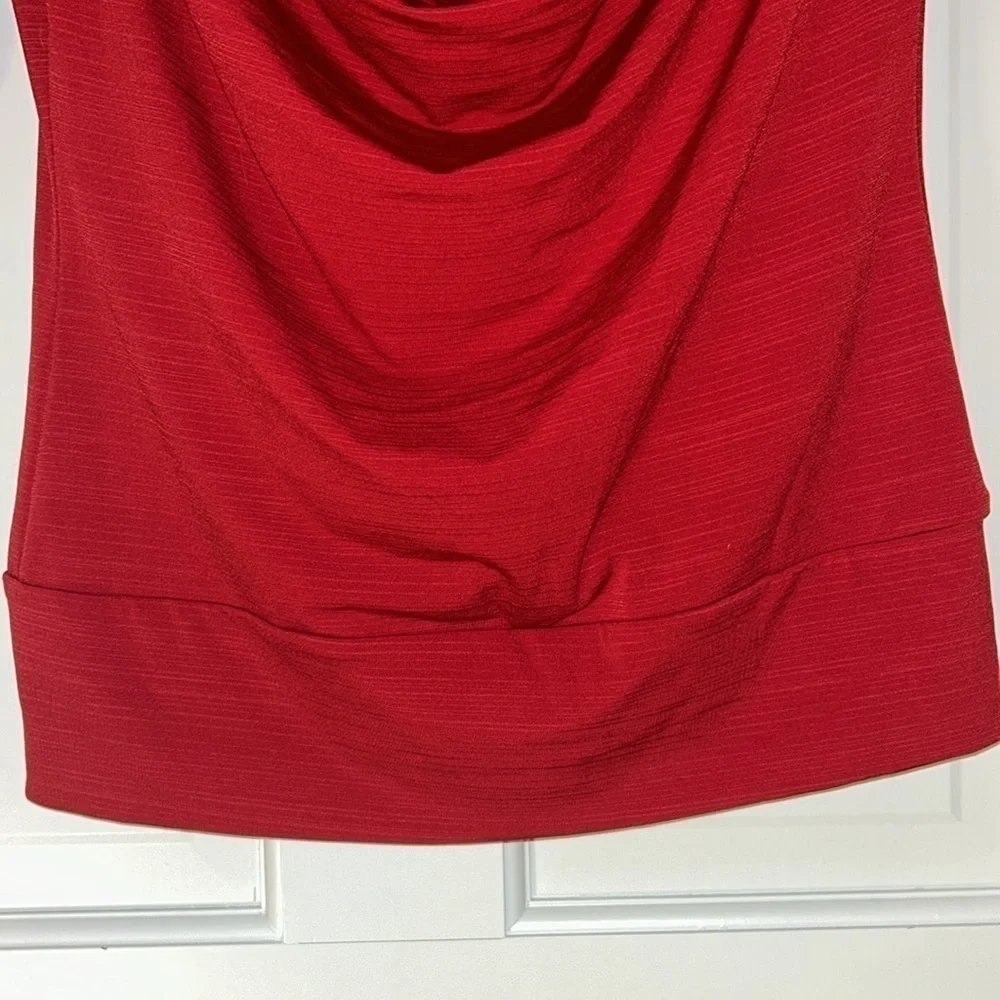 Fun, Red Top w/ Cowl Neck and Chain Halter: Size L - Picture 3 of 7